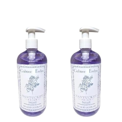 Crabtree & Evelyn Nantucket Briar Hand Wash 16.9 fl oz Pump Bottles, Pack of 2 (2)