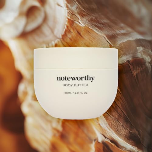 Noteworthy n,551 Amber Sunset Body Butter ? Lily of the Valley, Cedarwood & Amber | Ultra-Rich Hydrating Body Cream for Soft, Silky Skin | Luxurious Fast-Absorbing Moisturizer