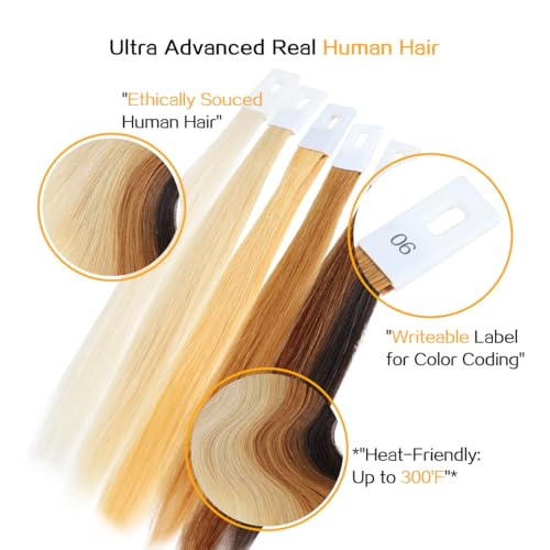 RINBOOOL Human Hair Swatches for Color Testing - 8 Inch, 6 Levels, 30 Pieces