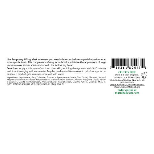 Mario Badescu Temporary Lifting Face Mask 2 Oz - Instant Tightening & Skin Boost