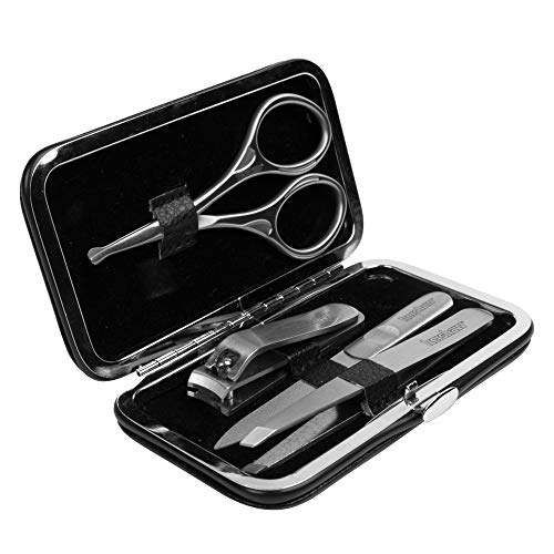 Manicure & Grooming Kit with Stainless Steel Tools and Case - Travel Friendly