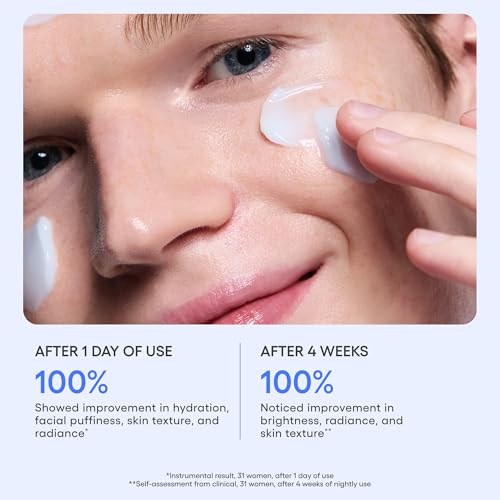 Water Sleeping Mask 2.4oz Hydrating Korean Night Face Mask with Hyaluronic Acid & Niacinamide