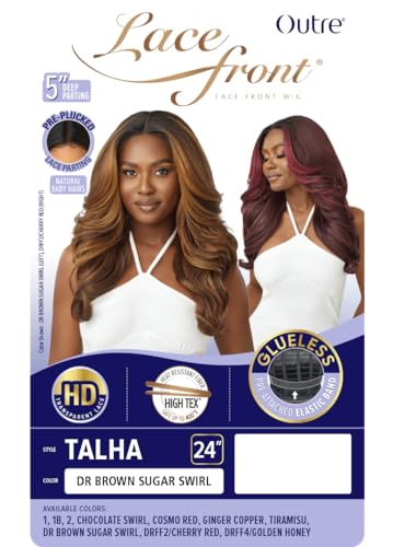 Outre Lace Front Wig - Talha Off Black 1B Natural Baby Hair Breathable Cap
