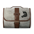 Bossman PU Leather Toiletry Bag for Men - Water Resistant Toiletry Kit Mens Hanging Travel Organizer - Hand Crafted Portable Traveling Accessories