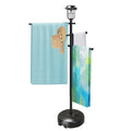 Large Outdoor Pool Towel Rack with Lights & Wheels - Stable & Adjustable