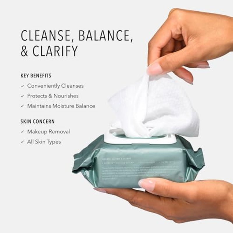 HydroPeptide HydroActive Cleanser, Micellar Facial Cloths, Cleanses Makeup, Dirt, and Excess Oil and Hydrates, 1 Pack (30 Cloths)