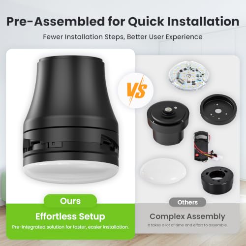 Black 42-Inch Ceiling Fan with Lights and Remote - Easy Assembly