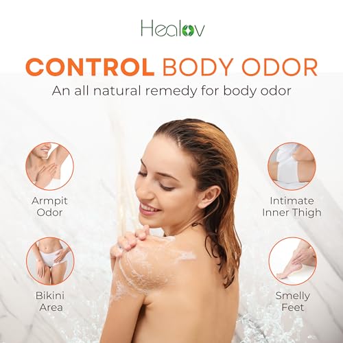 Persimmon Body Wash for Body Odor Control ? Purifying Deodorizing Soap for Eliminating Odor ? Underarms, Intimate Inner Thigh, Bikini Area, Smelly Feet ? Natural Deodorant Soap, Kids Safe