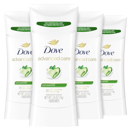 Dove Advanced Care Antiperspirant Deodorant Stick - 2.6 Oz Pack of 4, Cool Essentials