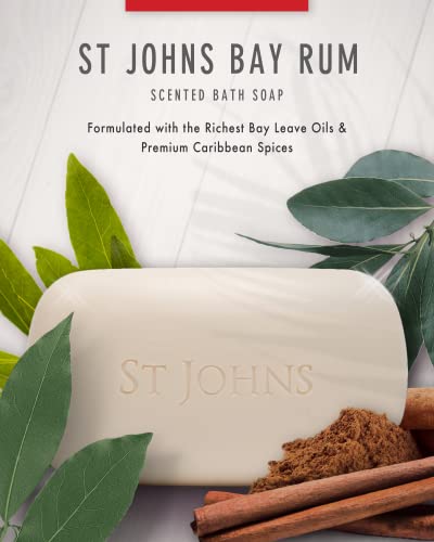 Bay Rum Soap Bar - 7 oz Triple-Milled Men's Body & Pre-Shave Soap - Pack of 3