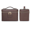 Cozomga Coffee Makeup Bag Vanity Case with Removable Divider Travel Organizer