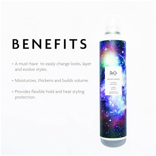 R+Co Outer Space Flexible Hairspray 9.5 oz - Lightweight, Buildup-Free Styling