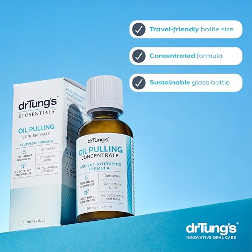 Oil Pulling Mouthwash for Teeth & Gums - Natural Oral Care Concentrate