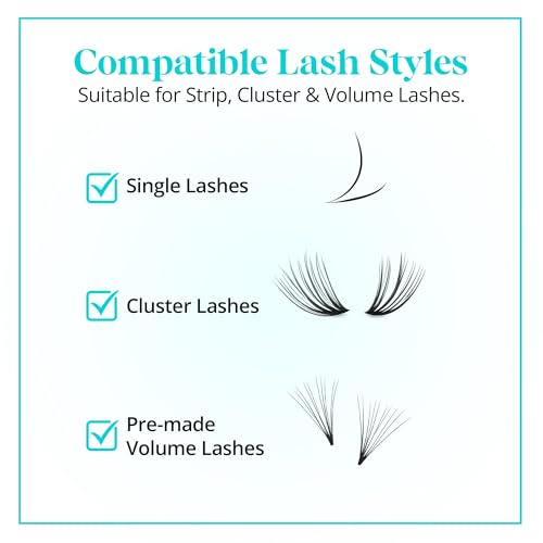 #1Eyelash Extension Premium Professional Adhesive Glue, Black, 0.34 Fl Oz, Made in USA, Water Resistant for License Used only.