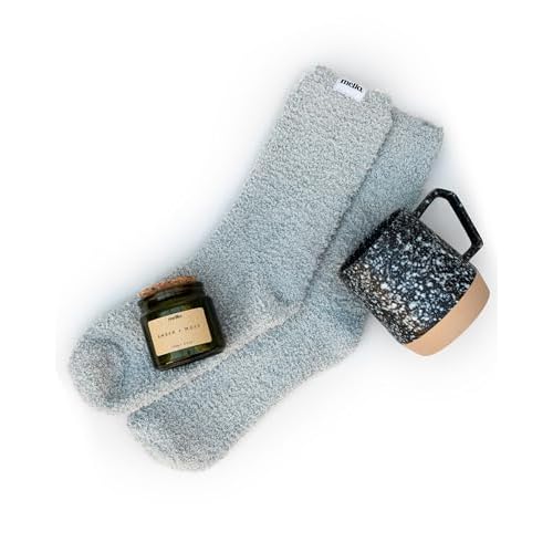 Self Care Gifts For Women Max Relax | Pamper Gifts For Women & Relaxation Gift Ladies | Pamper Sets Ladies Gift & Presents Woman Includes Fluffy Socks, Scented Candle & Stoneware Mug