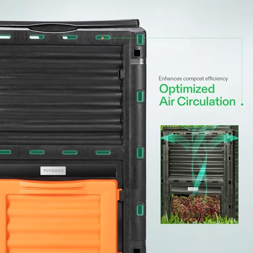 VIVOSUN 80 Gallon Outdoor Compost Bin - Large Capacity Easy Assembly 300L