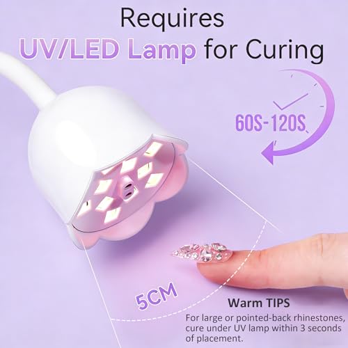 Nail Rhinestone Glue Set - 12 x 30ml Medium Viscosity Gel for Rhinestones & Charms