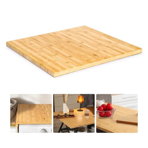 Butcher Block Countertop - 24 x 25 x 1.2 in Solid Bamboo, Cut-to-Fit, Natural Finish
