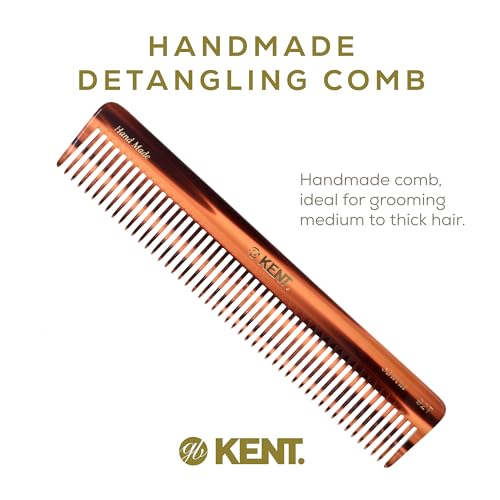 Kent 92T Tortoise Wide Tooth Detangler Comb 3 Pack for Curly & Wavy Hair
