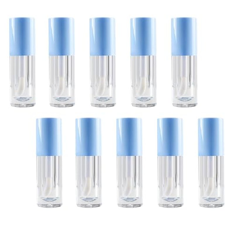 10PCS Empty Lip Gloss Tubes,6ml Blue Containers Empty With Thick Wand, For DIY Lip Gloss Making