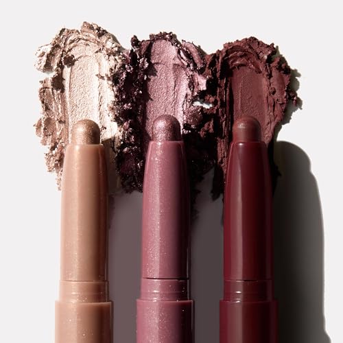 ColorPop Rose Goals Eyeshadow Stick Set - Matte & Metallic Vegan & Cruelty-Free Makeup Kit - Socialite, Next Spot, Plum Tart Variations