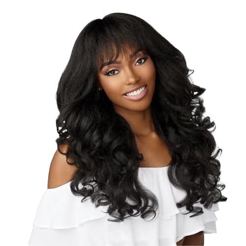 Sensationnel Dashly Wig-Unit 21 Jet Black - Short & Long Style, Heat-Resistant Fiber