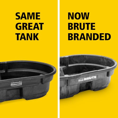 50-Gallon Rubbermaid Commercial Stock Tank - Heavy Duty Livestock Water Trough