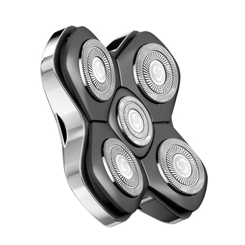 5D Head Shaver Replacement Blades - Christmas Gift Magnetic Floating Razor Heads, Wet & Dry Compatible, Precision Shaving, Waterproof & Skin-Friendly, Easy Blade Replacement for 5D Electric Shaver