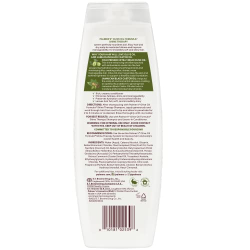 Palmer's Olive Oil Hair Conditioner Pack of 2 - Replenishing Frizz Control, 13.5 oz
