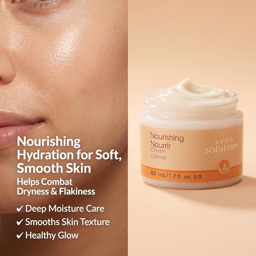 AVON Nourishing Face Moisturizer Cream 1.7 Fl Oz Pack of 2 - Deep Hydration for Sensitive Skin