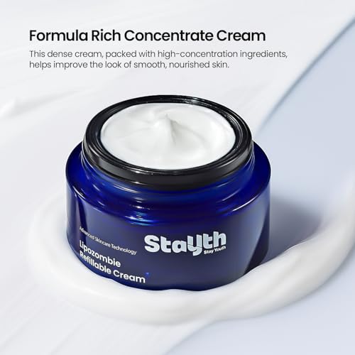 Lipozombie Refillable Cream - Korean Skincare Anti-Wrinkle Hydrating Cream with Peptides, Fermented Extracts & Liposome Tech for Glass Skin, Radiance (50ml / 1.69 fl. oz, Original)