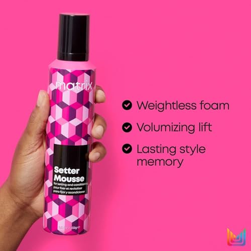 Matrix Setter Mousse - Volumizing Hair Styling Foam for All Hair Types, 11.3 Fl Oz
