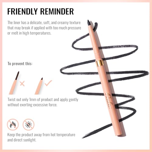 Oulac Pink Retractable Lipliner Pencil 2in1 Waterproof Makeup Crayon for Lip Liner and Eye Liner, Smooth and Creamy, Long Lasting Matte Finish, Vegan Beauty, 04 Pink Treat