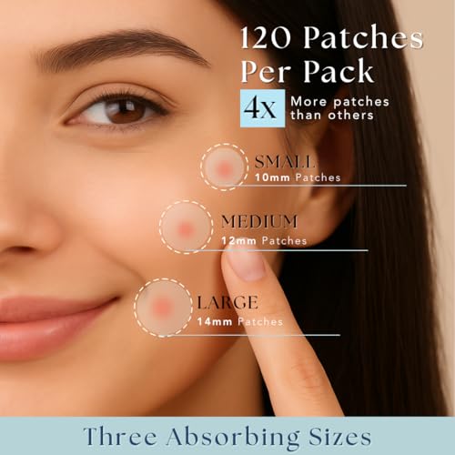 SKINSENPAI¢â Pimple Patches ? 120 Count Ultra-Thin & Transparent Hydrocolloid Stickers ? Gentle Patches for Face and Skin Care ? Spot Stickers for Day and Night Use
