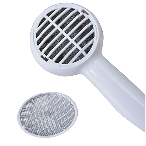 JERDON Compact Travel Hair Dryer White - 72-Inch Power Cord, 2 Speed & Heat Settings