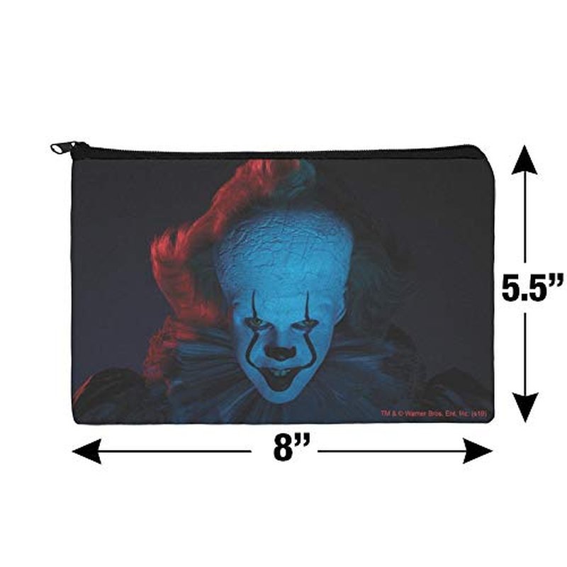 IT: Chapter 2 Blue Pennywise Makeup Cosmetic Bag Organizer Pouch