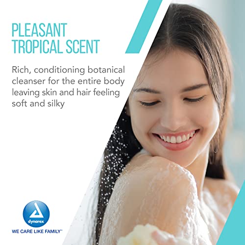 All-in-One Moisturizing Shampoo and Body Wash - Sensitive Skin, Tropical Scent, 8oz (48 Bottles Case)