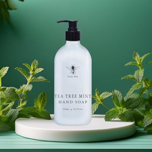 Liquid Hand Soap Set with Pump Dispenser - Eucalyptus, Lavender, Tea Tree Mint & Honey Almond, 4 Pack, 21.5 fl oz Each