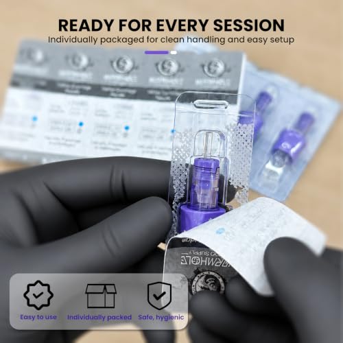 Disposable Tattoo Cartridge Needles Set - Mixed Sizes 50pcs for Tattoo Machine - Wormhole Tattoo Variation of 50pcs mix-1