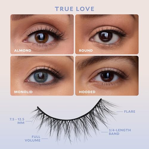 Velour Effortless Self Adhesive Eyelashes (2-Pack), Reusable Pre Glued Strip Lashes, No Trim Needed Lash Strips, Press On Eyelashes No Glue Needed, Lightweight Adhesive Eyelash Strips