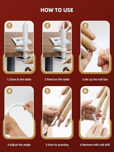 Practice Hand for Acrylic Nails - Tips Won't Fall Off Mannequin Hand - Practice Kit - NIQZOPA