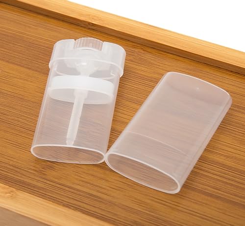 100PCS 15ML Transparent Reusable Oval Lip Balm & Deodorant Tubes for DIY Crafts - Variation of THIS listing