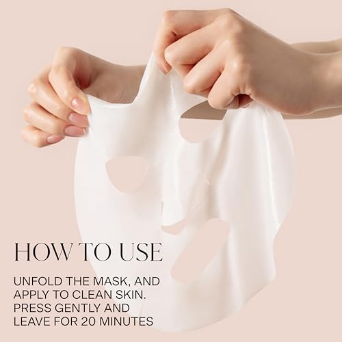 FEMMUE Dream Glow Mask - Calming Comforting (6pk) | Bio-Cellulose Face Sheet Mask with Vitamin Complex | Hydrating & Anti-Aging | Korean Skincare Treatment