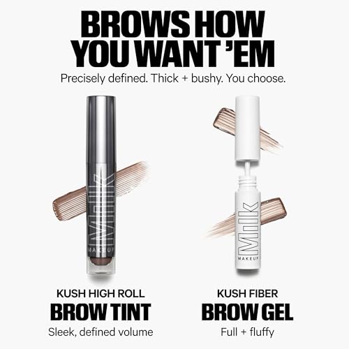 Milk Makeup KUSH Fiber Brow Gel - Herb - Medium Brown, Fluffy & Full
