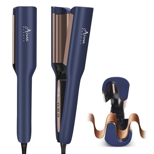 Deep Wave Curling Iron with 1 Inch Barrel - Beach Waves Waver - Prussian Blue