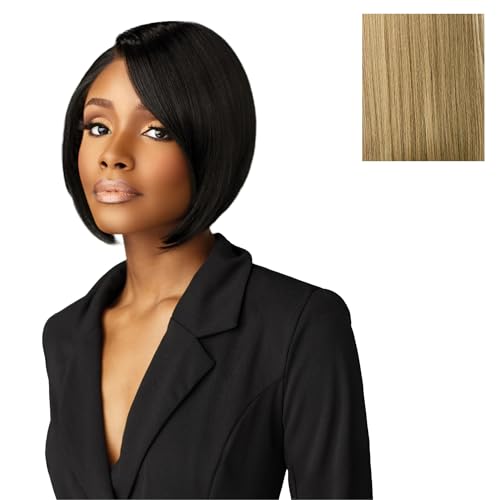 Sensationnel ChicBob Lace Front Wig - Light Golden Blonde, Pre-Plucked, 5 Inch Deep Part