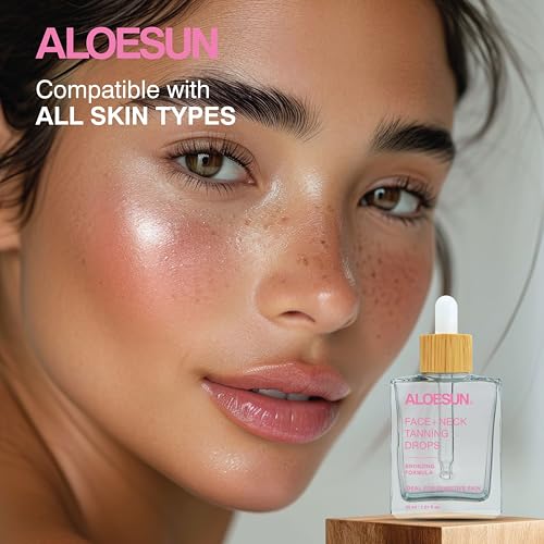 Self Tanning Drops for Face & Body - Gradual Sunless Bronzer with Hyaluronic Acid