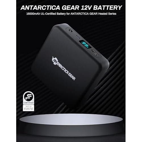 ANTARCTICA GEAR Heated Jacket, Ski Jacket Coat, With 12V/16000mAh Battery Pack, 5 Areas Heating Thicken Women Winter Coat
