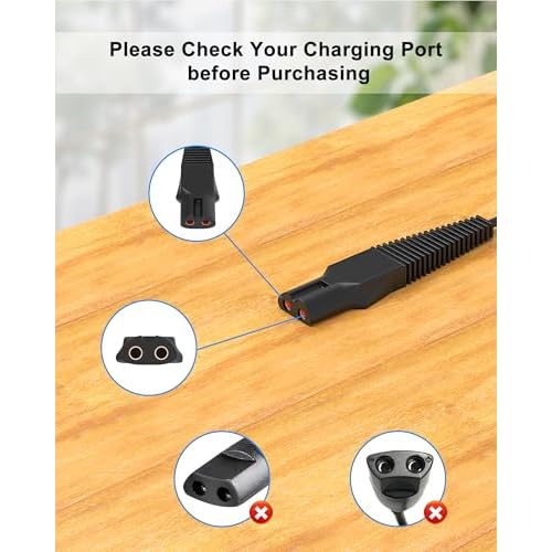 Charger for Braun Charger,12V Power Cord Compatible with Braun Shaver Series 3/5/7/9/1,Razor 3040s 310s 340S, 740S 7865 9290cc 9095cc and more models