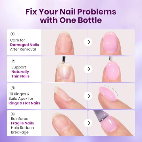 Beetles Rubber Base Gel Nail Polish Lavender Garden 6Pcs 15ml - Long-Lasting & Elegant